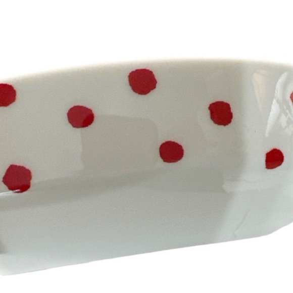 NEW VHTF ♠️Lenox/KATE SPADE♠️ Red Polka Dot PASTA BOWL - Picture 3 of 7